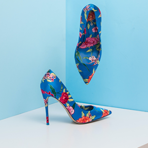 Floral Pointed High Heels