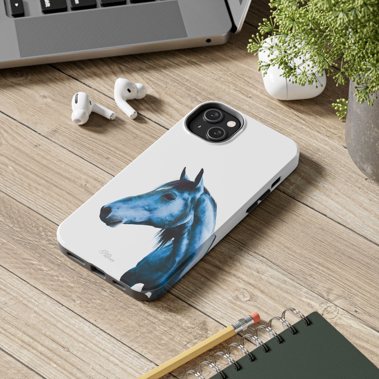Majestic Blue Horse Tough Phone Case - Image 44