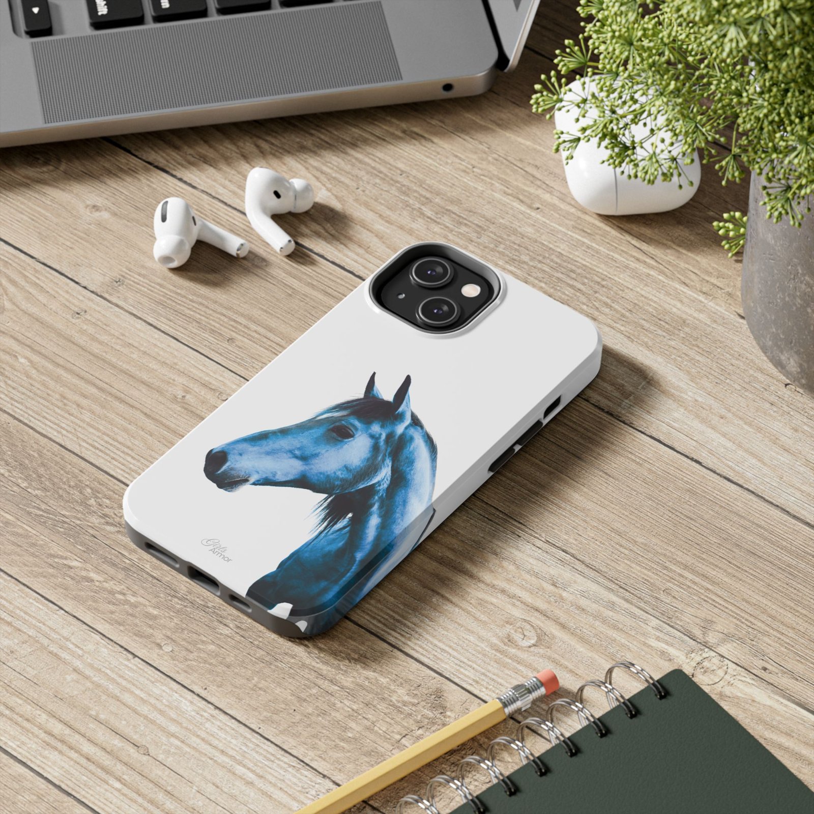 Majestic Blue Horse Tough Phone Case - Image 35