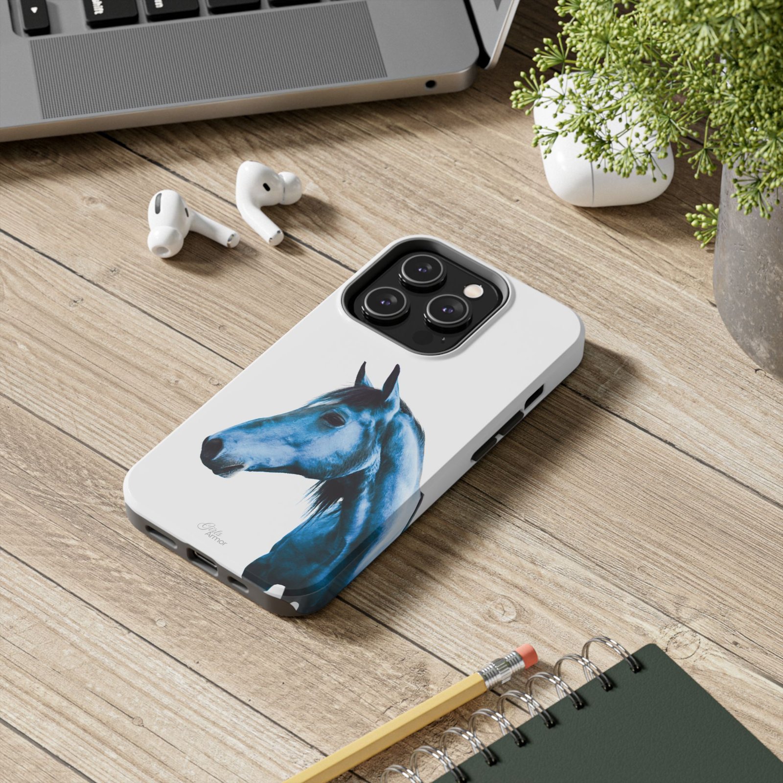 Majestic Blue Horse Tough Phone Case - Image 38